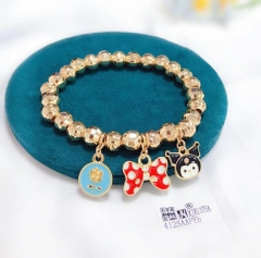 Rose/bow/kuromi pendant cute bracelet