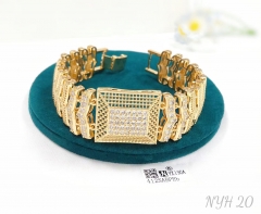 Square style zircon big bracelet