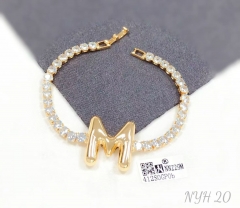 Customized name M model exquisite bracelet