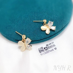 Butterfly pendant earring