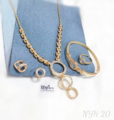 Circle style exquisite gold/silver jewelry set