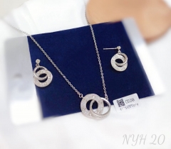 Buckle classic shape earring necklace set