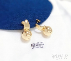 Polishing ball shape stud earring