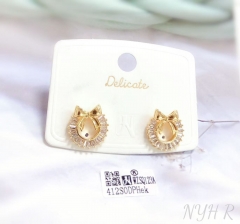 Bowknot hollow model fashion earring