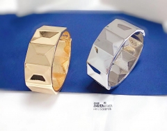 Polished polyhedron shape bangle