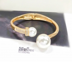 Large/little pearl zircon bangle