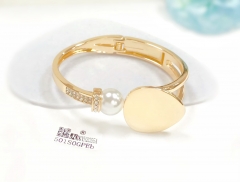 Popular new style pearl gold/silver bangle