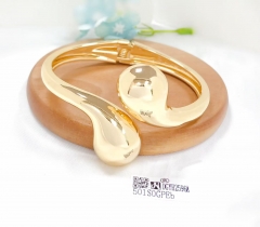 Water drop model gorgeous gold/silver bangle