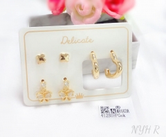 Star/butterfly/heart shape polishing earring