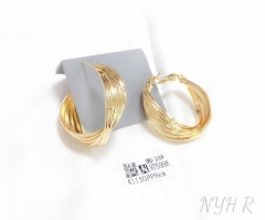 Twist curl shape hoop earring