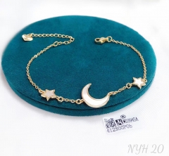 Moon/star shape gold/silver bracelet