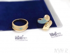 Exquisite blue zircon rings