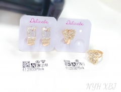 Crystal rectangle/butterfly model earring