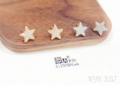 Star model bright stud earrings