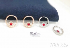 Heart style hoop earring