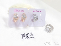 Bright zircon earrings