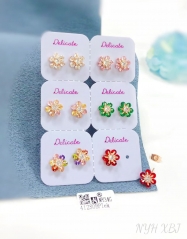 Flower shaped gorgeous earrings