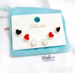 Fashion Drip heart shaped stud earrings