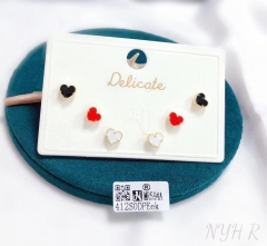 Fashion drip style heart stud earring