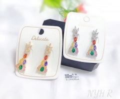 Triangle Crystal fashion pendant earings