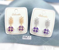 Exquisite square style pendant earrings