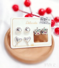 Ball/heart shaped  polishing earrings