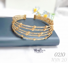 Beads style layering shape bangle