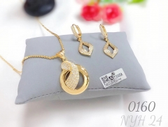 Gorgeous fashion hollow style earring necklace set