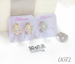 Flower Cluster Halo Diamond Earrings