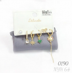 Micro-set Stud Earrings Set Fashion Ear Buckle