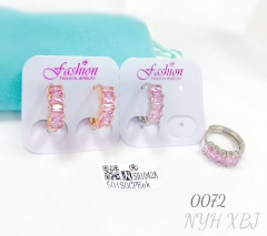 NEW rainbow Rectangular Shape Hoop Earrings