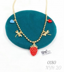 Simulation Strawberry Pendant Necklace