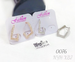 Unique Geometric Irregular Shape Zircon Earrings