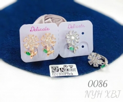 Sun Flower Zircon Earring Girls Jewelry