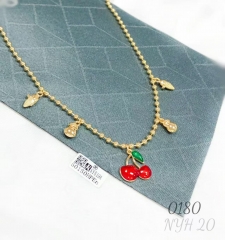 Romantic Cherry Pendant Charm Necklace