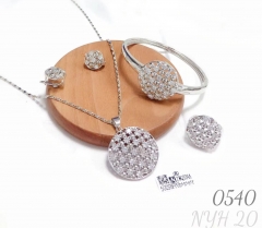 Sumptuous Round shape Inlay Zircon shape Jewelry Set