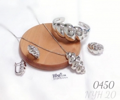 Fashionable conch shape four-piece jewelry set