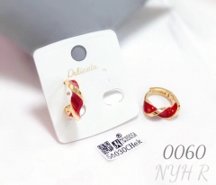 Delicate red earrings