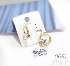 Delicate gold-tone diamond earrings