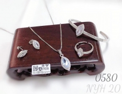 Diamond Pendant four-piece Jewelry Set