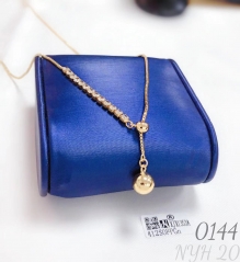 Gold Round Pendant Necklace