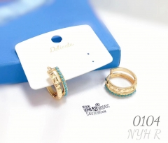 Delicate blue bead earrings