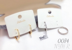 Minimalist hoop earrings with diamonds