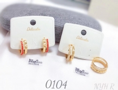 New red bead earrings