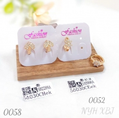 New champagne gold heart earrings