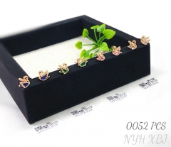 Swan multicolored zircon stud earrings