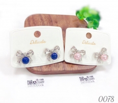 New style bow pearl earrings