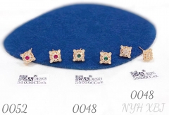 Luxury Quadrangular Shaped Star Stud Earrings