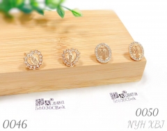 Religious Catholic jewelry zircon stud earrings
