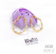 Spiral Twisted Hoop Earrings for Ladies